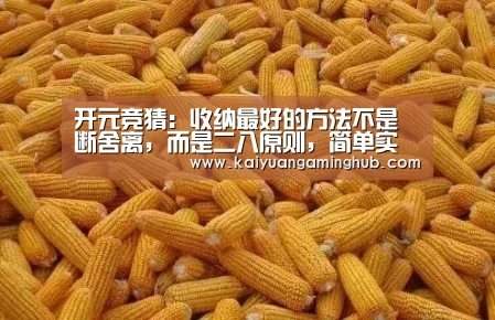 开元竞猜:收纳最好的方法不是断舍离,而是二八原则,简单实用,瞬间整洁(图2) 开元电竞